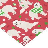 Weihnachten Große Pyrenäen Hunde Kurzer Tischläufer (Ecke)