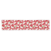 Weihnachten Große Pyrenäen Hunde Kurzer Tischläufer (Horizontal)