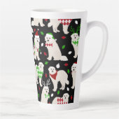 Weihnachten Große Pyrenäen Hunde Latte Tasse (Rechts)