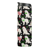 Weihnachten Große Pyrenäen Hunde Thermal Tumbler Thermosbecher (Nach rechts gedreht)