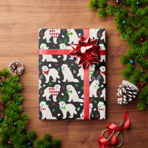 Weihnachten Große Pyrenäen Hunde Wrapping Paper Geschenkpapier