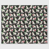 Weihnachten Große Pyrenäen Hunde Wrapping Paper Geschenkpapier (Flach)