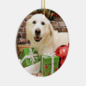 Weihnachten - große Pyrenäen Labrador X - Ginny Keramik Ornament (Rechts)