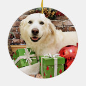Weihnachten - große Pyrenäen Labrador X - Ginny Keramik Ornament (Hinten)