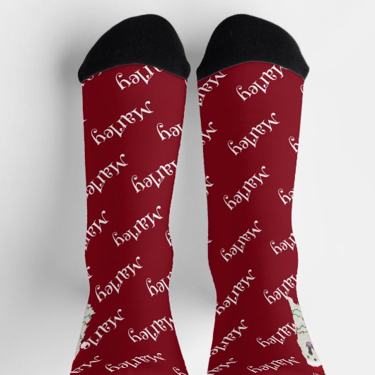 Weihnachten Große Pyrenäen Socken (Oben)