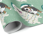 Weihnachten Große Pyrenäen und Berner Hund Geschenkpapier (Rolleneckpunkt)