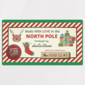 Weihnachten Große Quadrate Adhesiv / wasserdicht E Etiketten (Design 1)