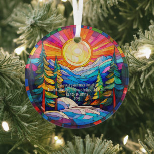 Weihnachten Große rauchige Berge verkettete Glass Ornament Aus Glas