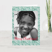 Weihnachten Große Schneeflocken Fallendes grünes F (Vorderseite)