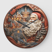 Weihnachten Große Wanduhr (Vorderseite)