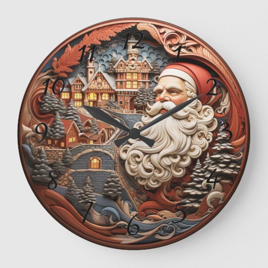 Weihnachten Große Wanduhr (Vorderseite)