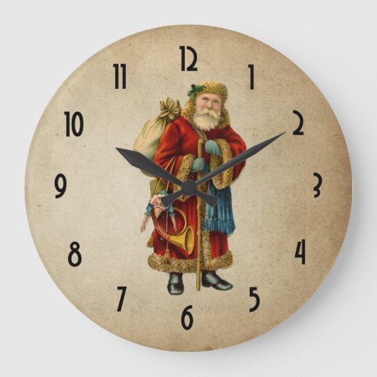 Weihnachten Große Wanduhr (Vorderseite)