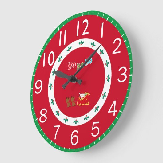 Weihnachten Große Wanduhr (Winkel)