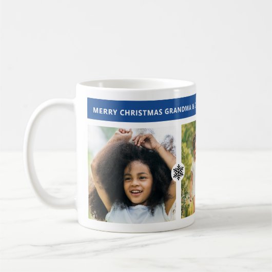 Weihnachten Großeltern 3 Fotos Kaffeetasse (Links)