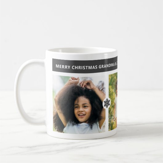 Weihnachten Großeltern 3 Fotos Kaffeetasse (Links)