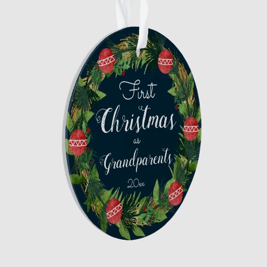 Weihnachten Großeltern Erster Feiertag Ornament (Vorderseite)