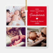 Weihnachten Großeltern Foto Weihnachten Keramikornament (Rückseite)