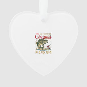 Weihnachten Großer Fisch Barsch Weihnachtsmann Boo Ornament