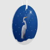 Weihnachten, großer Reiher-Vogel, Stern, religiös Ornament (Vorderseite)