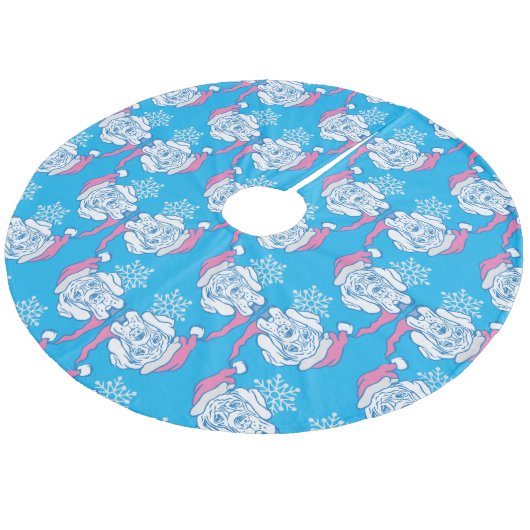 Weihnachten Großes Ding Fleece Weihnachtsbaumdecke (Schrägansicht)