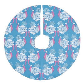 Weihnachten Großes Ding Leinenimitat Weihnachtsbaumdecke