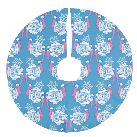 Weihnachten Großes Ding Leinenimitat Weihnachtsbaumdecke (Vorderseite)