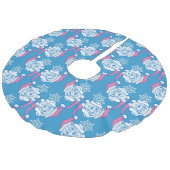 Weihnachten Großes Ding Leinenimitat Weihnachtsbaumdecke (Schrägansicht)