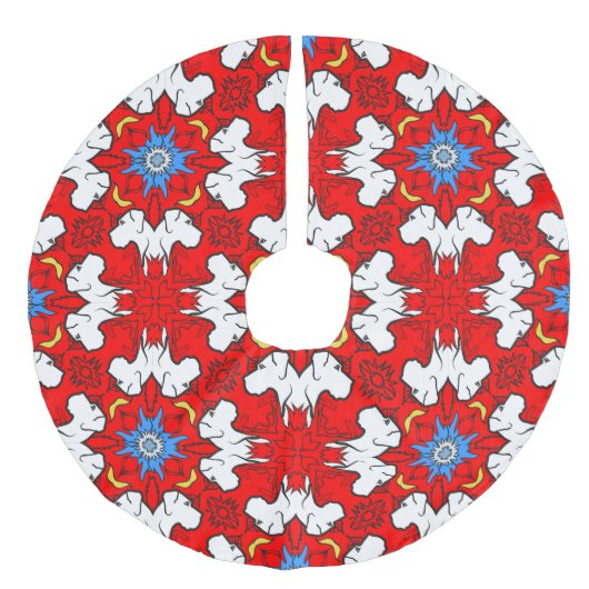 Weihnachten Großes Ding Leinenimitat Weihnachtsbaumdecke (Vorderseite)