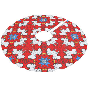 Weihnachten Großes Ding Leinenimitat Weihnachtsbaumdecke