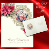 Weihnachten Großkind Poinsettias Karte