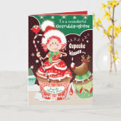 Weihnachten, Großtochter, Cupcake Marcy Pam Karte (Gelbe Blume)