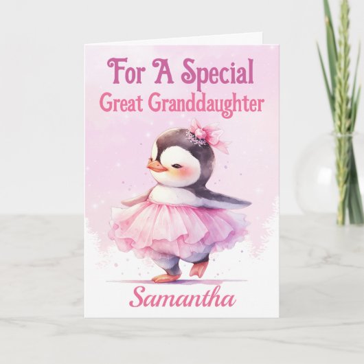 Weihnachten Großtochter Penguin Ballerina (Vorderseite)