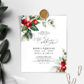 Weihnachten Grün & Berry Hochzeit Einladung