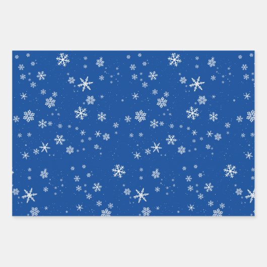 Weihnachten Grün Blau Weiße Schneeflocke Geschenkpapier Set (Vorderseite 2)