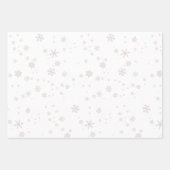 Weihnachten Grün Blau Weiße Schneeflocke Geschenkpapier Set (Vorderseite)