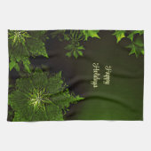 Weihnachten Grün florale Küchentücher (Horizontal)