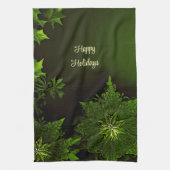 Weihnachten Grün florale Küchentücher (Vertikal)