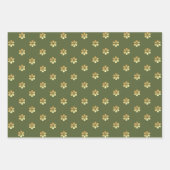 Weihnachten Grün & Gold Daisy Geschenkpapier Set (Vorderseite 2)