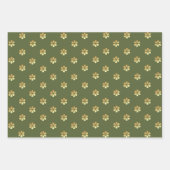 Weihnachten Grün & Gold Daisy Geschenkpapier Set (Vorderseite)