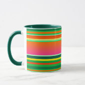 Weihnachten grün rot künstlerisch gestreift tasse (Links)