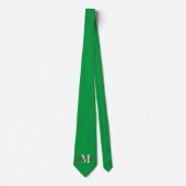 Weihnachten Grün & Rot Monogrammiert Necktie Krawatte (Vorderseite)