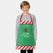 Weihnachten Grün & Rot Weiße Streifen Elf Kid's Schürze (Getragen)