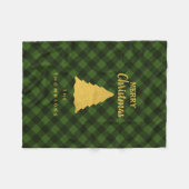 Weihnachten Grün & Schwarz Buffalo Karierten Weihn Fleecedecke (Vorderseite (Horizontal))