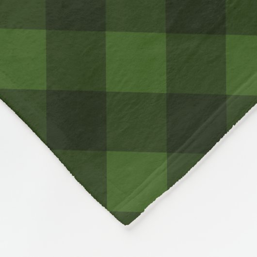 Weihnachten Grün & Schwarz Buffalo Karierten Weihn Fleecedecke (Ecke)