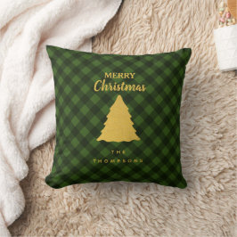 Weihnachten Grün & Schwarz Buffalo Karierten Weihn Kissen