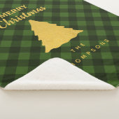 Weihnachten Grün & Schwarz Buffalo Karierten Weihn Sherpadecke (3/4)