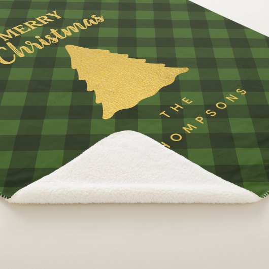 Weihnachten Grün & Schwarz Buffalo Karierten Weihn Sherpadecke (3/4)