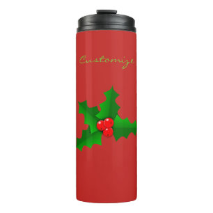 Weihnachten Grün und Rot heilig Thunder_Cove Thermosbecher