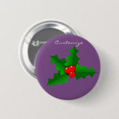 Weihnachten Grün und Rot heilige Thunder_Cove Button (Vorne & Hinten)