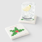 Weihnachten Grün und Rot heilige Thunder_Cove Steinuntersetzer (Seitenansicht)